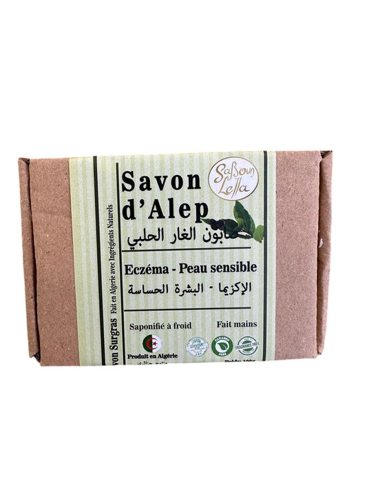 Savon d'Alep Saponifié à Froid : L'allié des peaux sensibles et atopiques 100 grammes